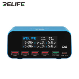 Chargeur, Adaptateur - Chargeur USB Multi-Port à Affichage Numérique Intelligent - RELIFE Q6, prix de gros.
