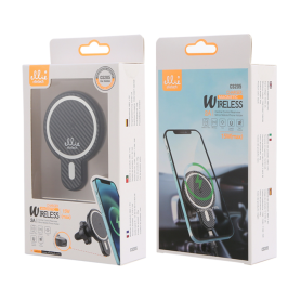 Chargeur Auto, Support Téléphone - Support Voiture USB-C avec Charge Sans fil Ellietech CS205 - Noir, prix de gros.