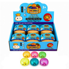 Jouet Anti-Stress, Squishy - Squishy Bun Cristal Transparent à Billes Boîte Mystère PDZ85 - Lot de 12 Pièces Assortis, prix de g