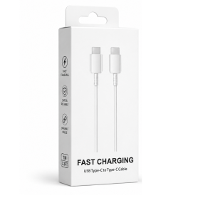 Chargeur, Connecteur, Adaptateur - Câble Type-C / Type-C Charge Rapide - Blanc, prix de gros.