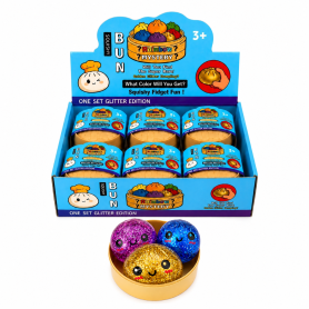 Jouets, Gadgets, Accessoires - Trio Mini Squishy Bun Perles d'Eau Glitter Multicolore Boîte Mystère XPDZ553 - Lot de 12 Pièces A