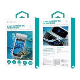 Waterproof Case, Dry Bag - Devia EL158 Universal IPX8 Waterproof Pouch with Neck Strap - Black, wholesale price