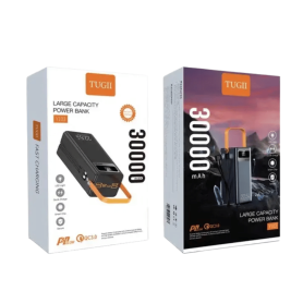 Batterie Externe, Chargeur Portable - Power Bank 30000mAh Charge Rapide PD 22,5 W 4USB+USB-C TUGII-Y103 - Noir, prix de gros.