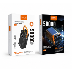 Batterie Externe, Chargeur Portable - Power Bank 50000mAh Charge Rapide PD 22,5 W 4USB+USB-C TUGII-Y105 - Noir, prix de gros.