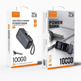 Chargeur Portable, Batterie Externe - Mini Power Bank Portable 10000mAh PD 22,5 W avec Connecteur USB-C et Câble Lightning TUGII