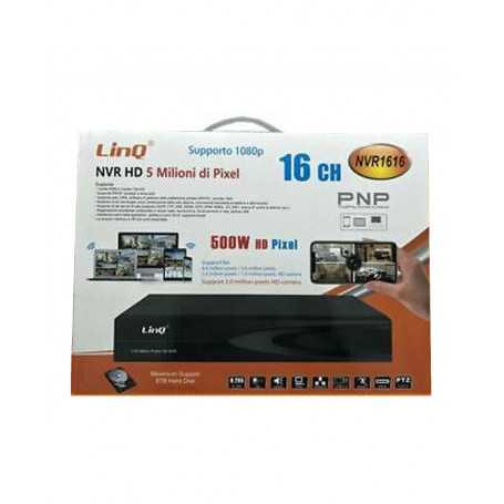 Enregistreur NVR HD H.265 Réseau 16 CH Poe 5MP LinQ NVR1616