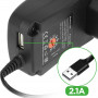 Universal Mains Charger 30W 3 to 12V, 6 Nozzles + USB Port LinQ T-129