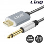 Câble Audio USB Mâle / Jack 6.35mm Mâle Nylon Tressé 3m LinQ KL6308U