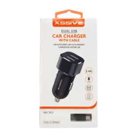 Chargeur Voiture Duo + Câble Micro 2,4A Xssive | EasyMobile