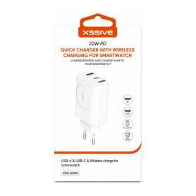 Chargeur, Adaptateur - Chargeur Rapide 22W PD avec Charge Sans Fil pour Smartwatch XSSIVE XSS-AC83 - Blanc, prix de gros.