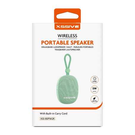 Enceinte Bluetooth Portable XSSIVE XSS-BSP16GR Verte - Son Immersif et Design Élégant