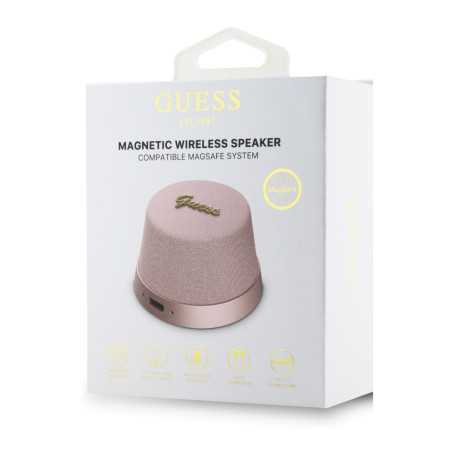 Haut-parleur, Speaker - Enceinte sans Fil Bluetooth MagSafe et USB-C 3W GUESS GUWSC3ALSMP - Rose, prix de gros.