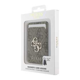 Housse, Étui, Protection - Coque portefeuille iPhone 4G PU avec emplacement cartes et support MagSafe GUESS GUWMSHG4BLW – Marron