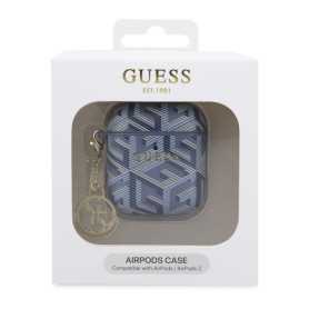 Accessoire, Étui, Housse - Coque de Protection pour AirPods/AirPods 2 Cube Classic Logo GUESS GUA2HGCFSEB - Blue, prix de gros.