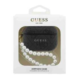 Étui, Housse - Coque de Protection pour AirPods Pro 2 PU Pearl Strap Classic Logo GUESS GUAP3P4E4PSK - Noir, prix de gros.