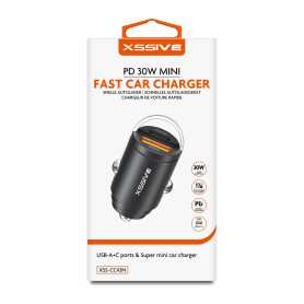 Charger, Adapter - Car Charger Mini Fast USB / Type-C - 30W - XSSIVE XSS-CC43N, wholesale price
