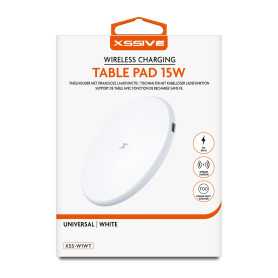 15W Wireless Charger with USB-C Cable - XSSIVE XSS-WIWT in White | Fast Charging Solution