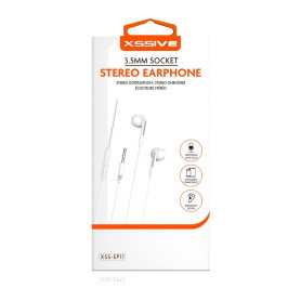 Écouteurs Stéréo XSSIVE Jack 3.5mm XSS-EP11 Blanc - Qualité Sonore Supérieure et Confort Optimal