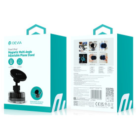 DEVIA Stand Ultra1 Adjustable Multi-Angle Magnetic Phone Holder - Black