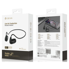 Devia TWS Lite1 Air Conduction Wireless Bluetooth Earphones - Black