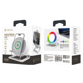Desktop Speaker with Wireless Charger - Devia Smart Series (I-M3) - White