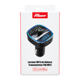 Fasr T4 Bluetooth FM/MP3 Transmitter for Car with 2 USB Ports