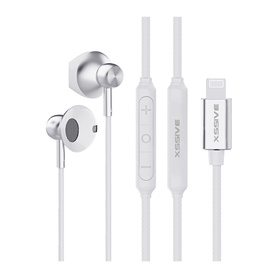 Écouteur Stereo Fil Lightning XSSIVE XSS-EP24W Blanc | EasyMobile