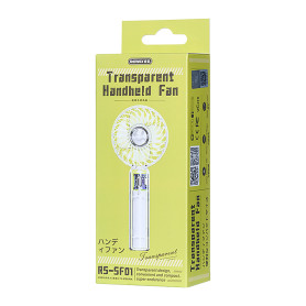 Remax RS-SF01 Portable Fan 1200mAh 3 Speed Modes Transparent - Stay Cool Anywhere