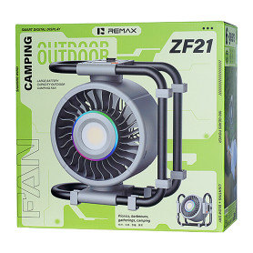 Camping Fan, Outdoor Fan - Portable Camping Fan 10000mAh Remax RS-ZF21 - Grey, wholesale price