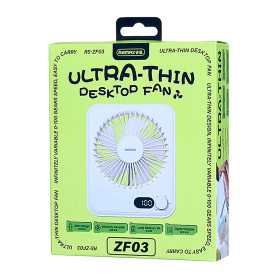 Cooling Device, Desk Fan - Ultra-Thin Desk Fan 2.8W REMAX RS-ZF03 - White, wholesale price