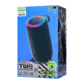 Haut-parleur, Boombox - Enceinte Bluetooth Portable 14W avec Éclairage LED Remax RB-M82 - Noir, prix de gros.