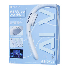 Portable Cooler, Personal Fan - AI Neck Fan 4000mAh Remax RS-GF05 - White, wholesale price
