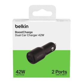 BELKIN 42W USB-C PD + USB-A Car Charger CCB005BTBK