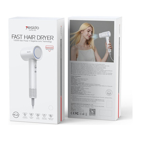 Fast Compact Hair Dryer Yesido MG22 - White
