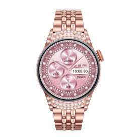 Smart Watch with Gem-Set Metal Bracelet Yesido IO52 - Rose Gold | EasyMobile