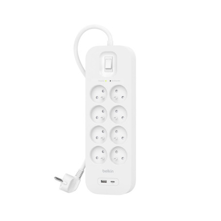Multiprise parafoudre 8 prises + USB-C + USB-A (2m) BELKIN SRB003ca2M
