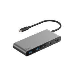 Hub USB-C 7-en-1 BELKIN AVC023HQSGY - Gris Sidéral
