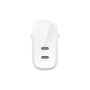 Chargeur 60W (2 USB-C) BELKIN WCB010VFWH - Blanc