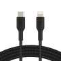 Câble USB-C vers Lightning 2M BELKIN CAA004bt2MBK - Noir