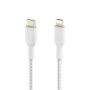 Braided Cable USB-C to Lightning 1M BELKIN CAA004bt1MWH - White