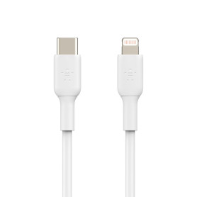 Câble USB-C vers Lightning 1M BELKIN CAA003bt1MWH - Blanc