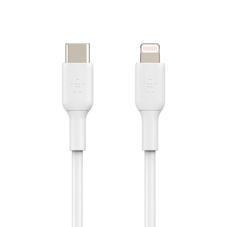 Câble USB-C vers Lightning 1M BELKIN CAA003bt1MWH - Blanc