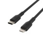 Câble USB-C vers Lightning 1M BELKIN CAA003bt1MBK - Noir