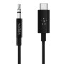 Câble Jack 3.5 mm à USB-C 0.9M BELKIN F7U079bt03-BLK - Noir