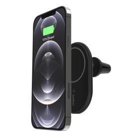 Support Voiture Magsafe (10W) (avec chargeur & câble) BELKIN WIC004BTBK - Noir