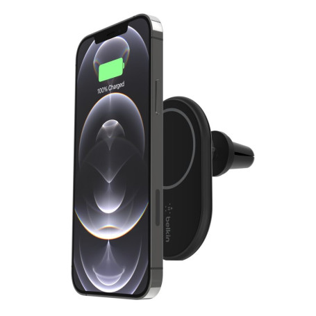 Support Voiture Magsafe (10W) (avec chargeur & câble) BELKIN WIC004BTBK - Noir