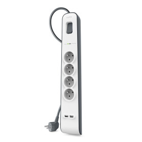 Multiprise/Parafoudre 4 prises + 2 USB (2m) BELKIN BSV401ca2M
