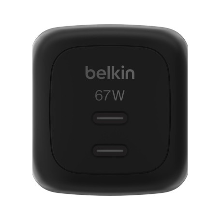 Chargeur Secteur GaN 2 Ports USB-C 67W BELKIN WCH020KQBK - Noir