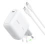 Chargeur Secteur USB-C 100W avec Câble USB-C vers USB-C 1,5m BELKIN WCH025kq1.5WHB6 - Blanc