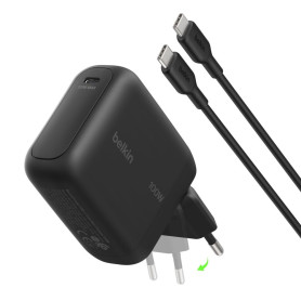 Chargeur Secteur USB-C 100W avec Câble USB-C vers USB-C 1,5m BELKIN WCH025kq1.5BKB6 - Noir